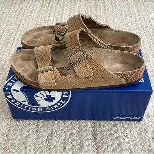 Birkenstock Arizona Suede Sandals in Tan